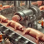 فرآوری خوک؛ خوک قلمبه حرومی صورتی و درسته میندازه تو دستگاه سوسیس تحویل میگیره
