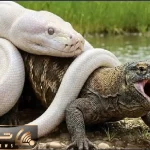حیات وحش مصنوعی؛ پیتون سفید پیچید به پر و پای کومودو از هستی ساقطش کنه
