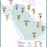 نقشه راه انرژی تجدیدپذیر خاورمیانه؛ آرزوهای بلندپروازانه و موانع اجرایی + اینفوگرافی